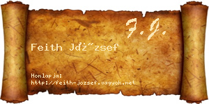 Feith József névjegykártya