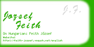 jozsef feith business card