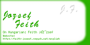 jozsef feith business card